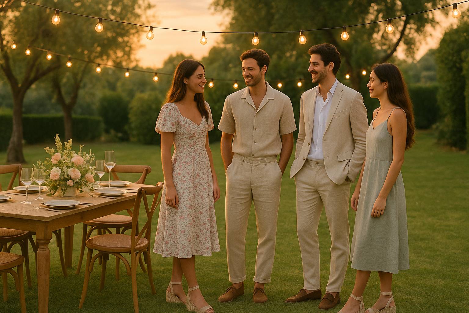 Cómo vestirte para un evento al aire libre: ideas de outfits para verano y jardín